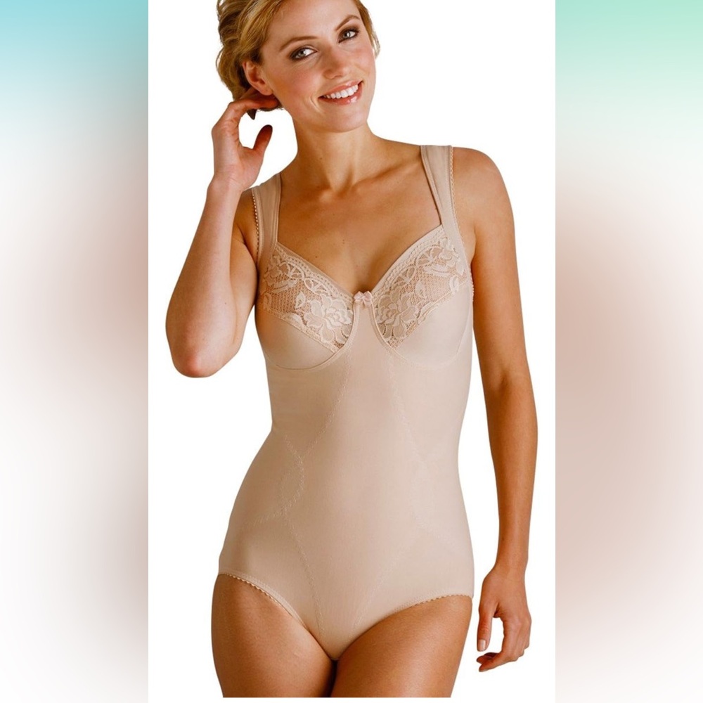 Miss Mary Shapewear Bodysuit with Built-in Bra and Lace Detail